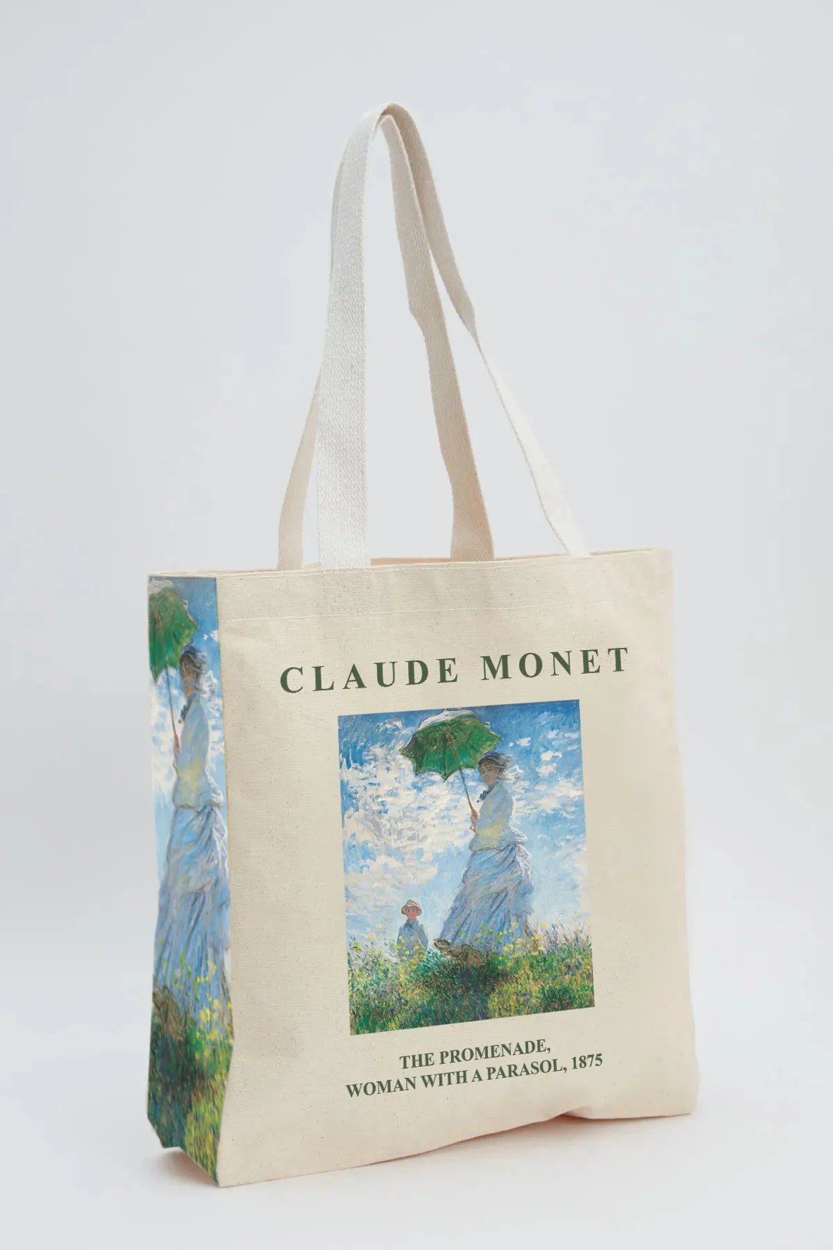 Claude Monet Woman 1875 Kanvas Omuz Çantası