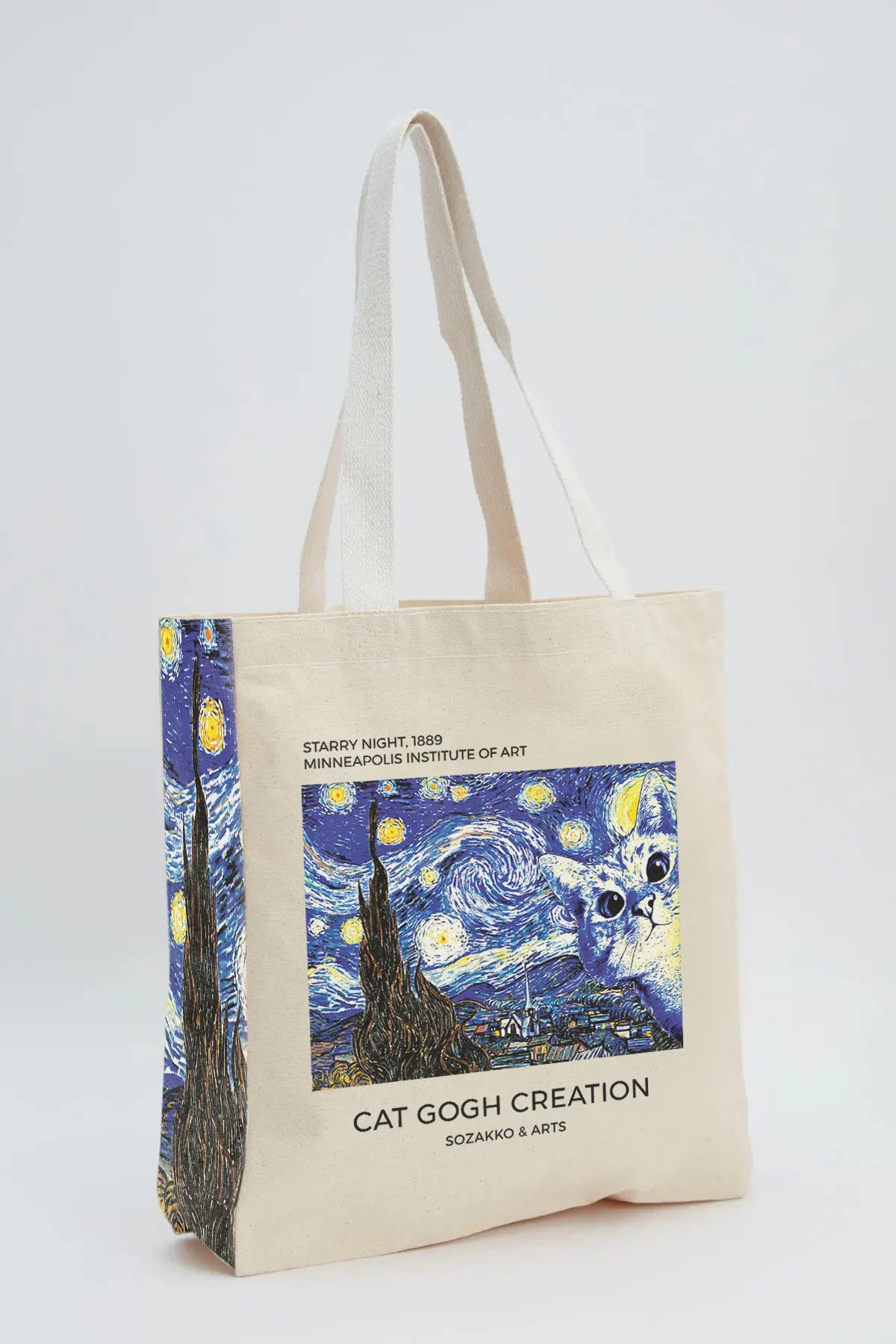 Cat Gogh Creation Kanvas Omuz Çantası