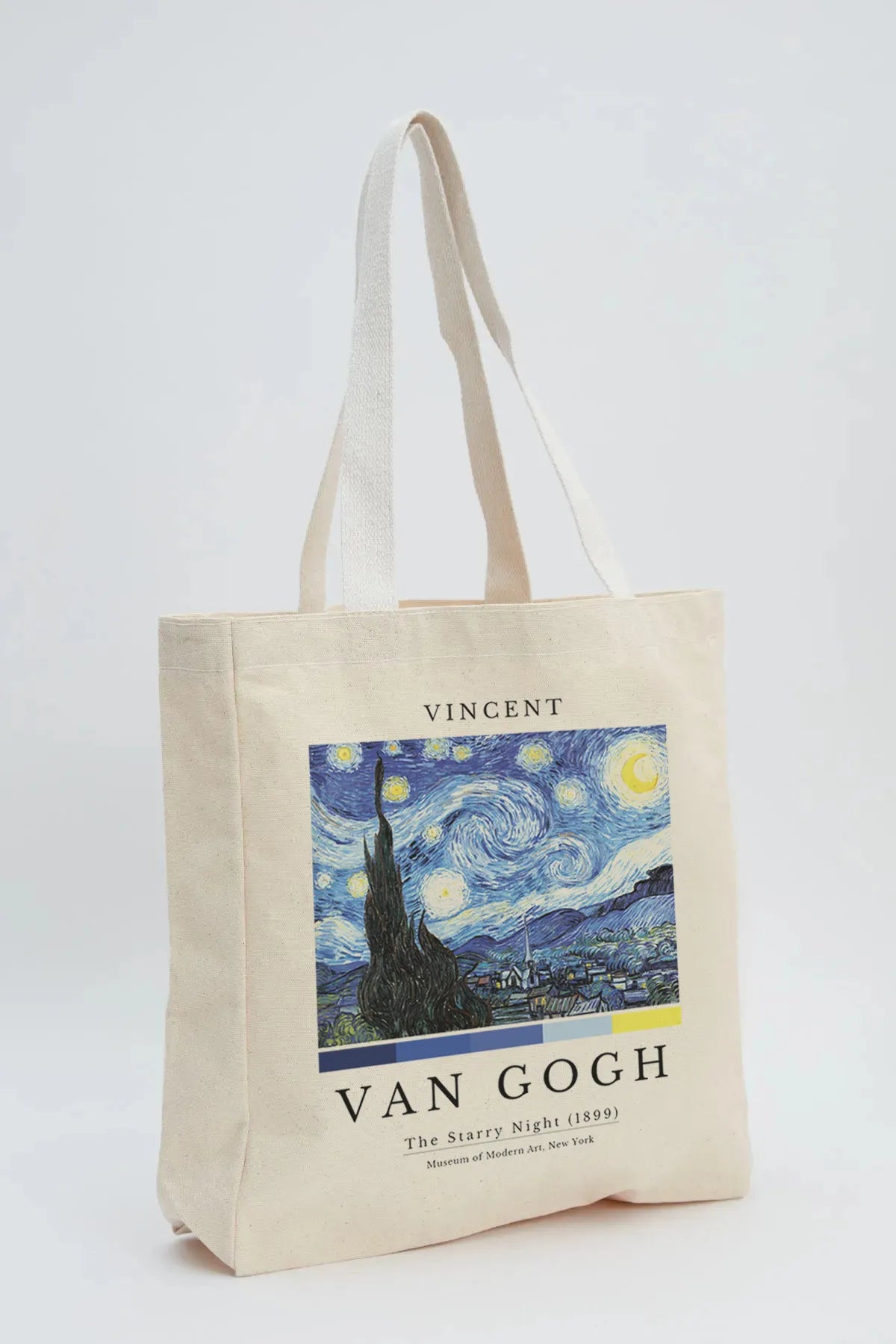 Van Gogh Starry Night Kanvas Omuz Çantası
