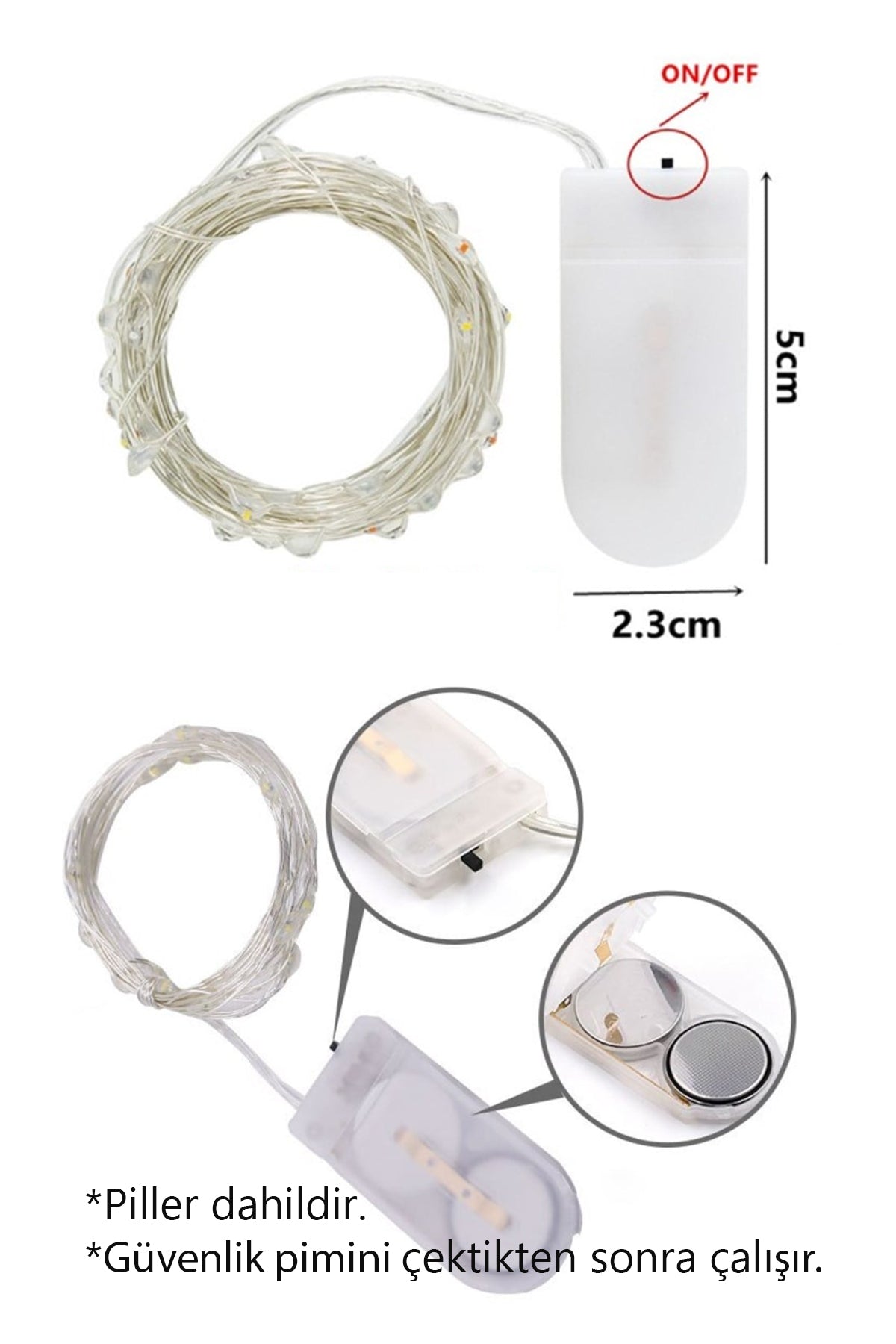 Peri Led Işık 3 Metre Gün Işığı (Piller Dahil)