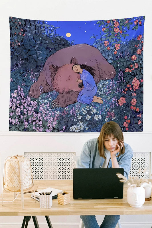 Love Bear Duvar Örtüsü