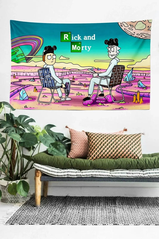 Rick And Morty Duvar Örtüsü